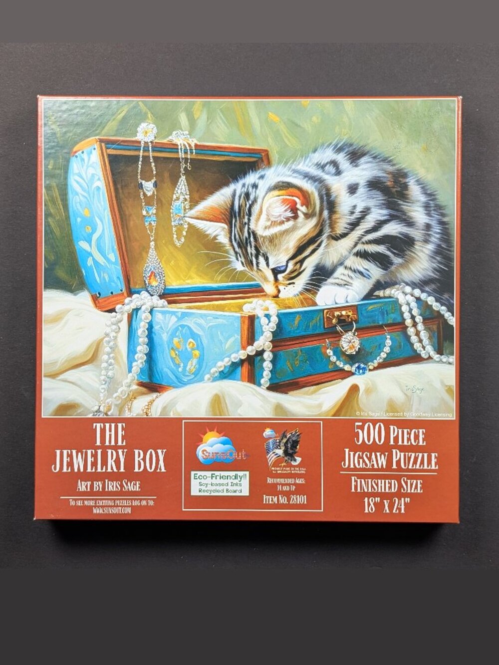 SunsOut The Jewelry Box 500 Piece Kitten Jigsaw Puzzle